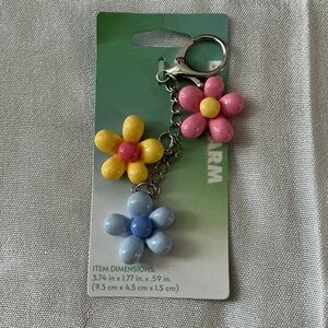 Keychain/Bag Charm Flower 🌺 - Pink, Yellow, Light Blue